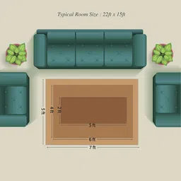 Status Multicoloured Geometric Printed Anti-Skid Light Floor Carpet image 5