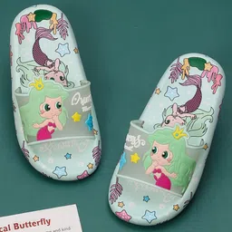 Yellow Bee Girls Printed Sliders-picture-17