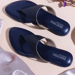 DOCTOR EXTRA SOFT Textured Memory Foam Open Toe Flats With Laser Cuts-21
