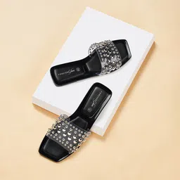 Forever Glam by Pantaloons Embellished Open Toe Flats-image-80