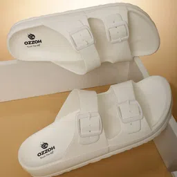 OZZOH Men Open Toe Sliders-17