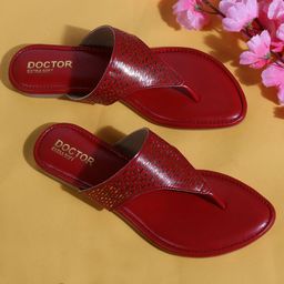 DOCTOR EXTRA SOFT Memory Foam Textured Open Toe Flats With Laser Cuts-24