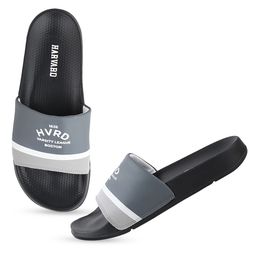 Harvard Men Black Printed Sliders-image-93