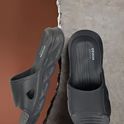 OZZOH Men Textured Sliders-34