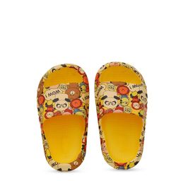 Yellow Bee Boys All Over Animal Printed Rubber Sliders-41