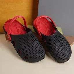 SAPATOS Men Black & Red Rubber Clogs-picture-34