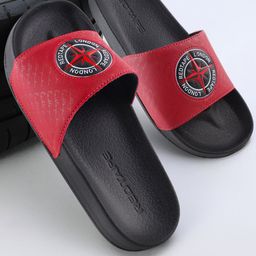 Red Tape Men Printed Sliders-42