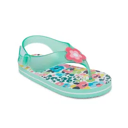 Pantaloons Junior Girls Green & Pink Printed Rubber Slip-On-picture-46