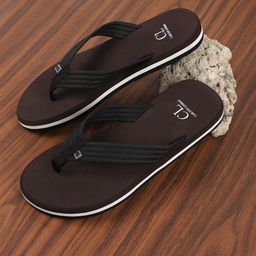 Carlton London Men Brown & Black Thong Flip-Flops-picture-38