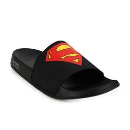 Campus Men Black & Red Printed Sliders-picture-3