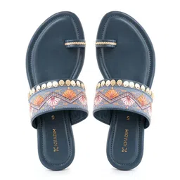 Khadims Embellished One Toe Flats-26