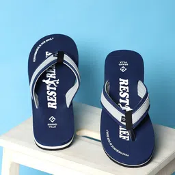 BRAND VILLA Men Printed Lightweight Rubber Thong Flip-Flops-image-83