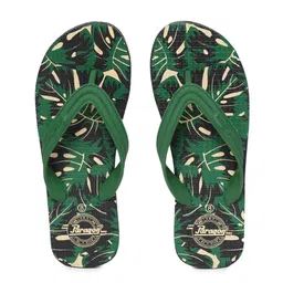 Paragon Men Green Printed Rubber Slippers-7