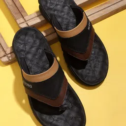 Koburg Men Black & Brown Croslite Thong Flip-Flops-picture-51