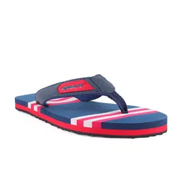 Sparx Men Navy Blue & Red Striped Thong Flip-Flops-picture-0