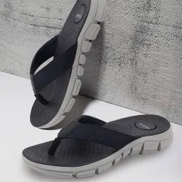 FAUSTO Men Blue & Grey Thong Flip-Flops-image-93
