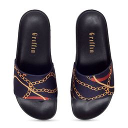 GRIFFIN Men Striped Sliders-17