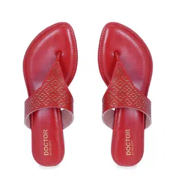 DOCTOR EXTRA SOFT Memory Foam Textured Open Toe Flats With Laser Cuts image 4
