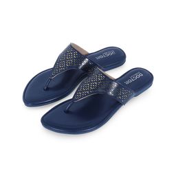DOCTOR EXTRA SOFT Textured Memory Foam Open Toe Flats With Laser Cuts image 3