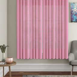 HOSTA HOMES Pink Set of 4 Floral Window Curtain-37