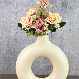 Akaar Pink Rose Bunch Artificial Flower-14