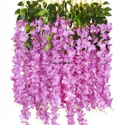 WELL ART GALLERY Purple 10 Pieces Hanging Blossom Artificial Flowers-image-75
