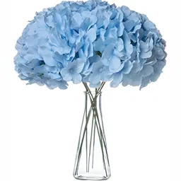 WELL ART GALLERY Blue & Green 5 Pieces Hydrangea Artificial Flowers-image-42