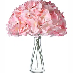 WELL ART GALLERY Pink 5 Pieces Hydrangea Artificial Flowers-14