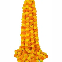 WELL ART GALLERY Yellow Orange 5 Pieces Marigold Artificial Flowers-52