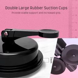 ZEBROCPortable Sit-Up Assistant Device, Upgraded Double Suction Cups Sit Up Bar, Fixed Foot Abdominal Muscle Trainer Device, Portable Sit Up Bar with Foam Padded for Floor, Abs Home Workout(Black) image 3