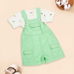 MeeMee Infant Boys Cotton Dungaree With T-Shirt-picture-10