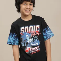 Kids Ville Sonic Printed Pure Cotton T-Shirt-picture-48