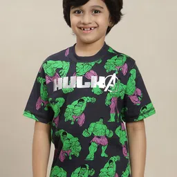 Kids Ville Boys Hulk-Printed Pure-Cotton T-Shirt-picture-8