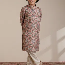 Manyavar Boys Printed Regular Kurta with Pyjamas-9