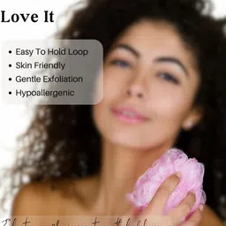 CareDone Set Of 3 Large Bath Loofah Sponge Scrubber Exfoliator For High Lather Cleansing image 3
