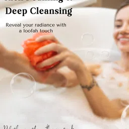 CareDone Set Of 3 Large Bath Loofah Sponge Scrubber Exfoliator For High Lather Cleansing image 2