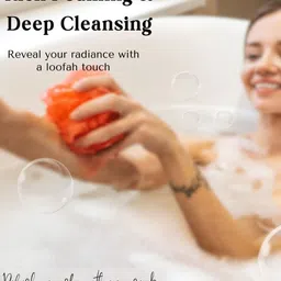 CareDone Set Of 3 Large Bath Loofah Sponge Scrubber Exfoliator For High Lather Cleansing image 2