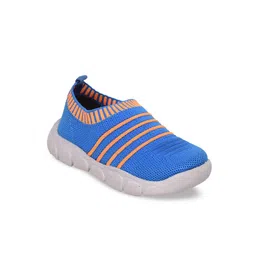 Liberty Unisex Kids Blue Textured Slip-On Sneakers-image-75