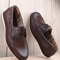 Overdrive Men Leather Lightweight Boat Shoes-picture-18