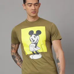 Free Authority Mickey Mouse Printed Cotton T-Shirt-image-66