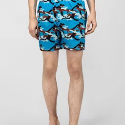 wHAT'S DOwn Men Blue Camouflage Printed Pure Cotton Boxers-image-79