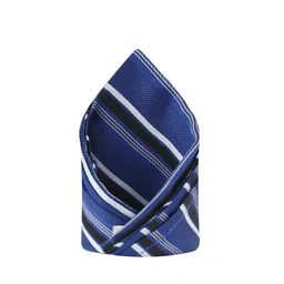KOVOVE Men Blue & Black Striped Pocket Square-image-50
