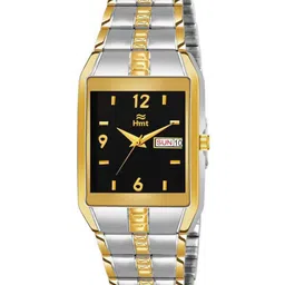 HAMT Men Black & Gold Toned Dial Brass Bracelet Style Straps Analogue Watch-10