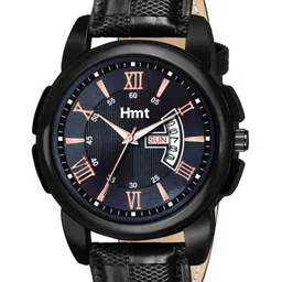 HAMT Men Black Brass Dial & Black Straps Analogue Watch HT-GR004-BLK-BLK-10