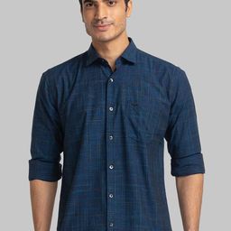Park Avenue Slim Fit Checked Pure Cotton Formal Shirt-image-74