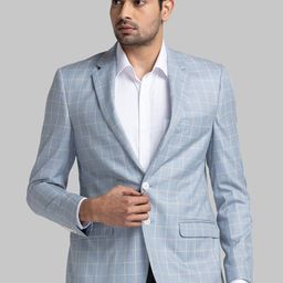 Raymond Checked Contemporary Fit Single-Breasted Blazer-image-59
