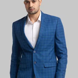 Raymond Checked Contemporary Fit Single-Breasted Blazer-picture-54