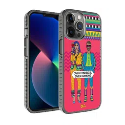 DailyObjects Pink Overthinking & Overdrinking Stride 2.0 iPhone 12 Pro Max Case Cover-76
