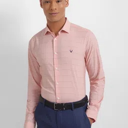 Allen Solly Windowpane Checked Formal Shirt-image-96