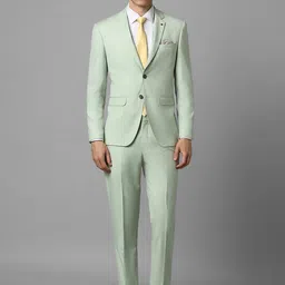 Louis Philippe Checked Single-Breasted Notched Lapel Collar Slim-Fit Two Piece Formal Suit-picture-35